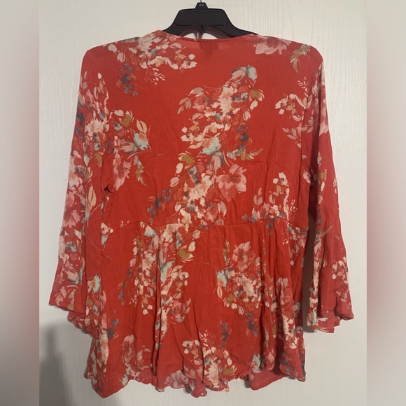 Torrid Floral Babydoll Top Blouse - Picture 3 of 4